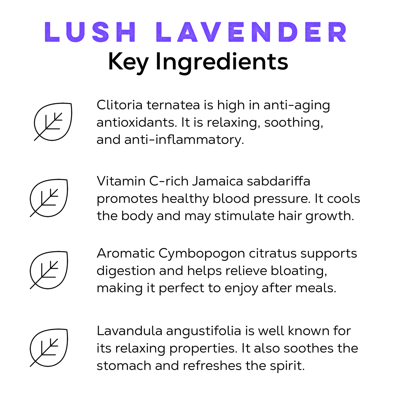 Lush Lavender key ingredients.