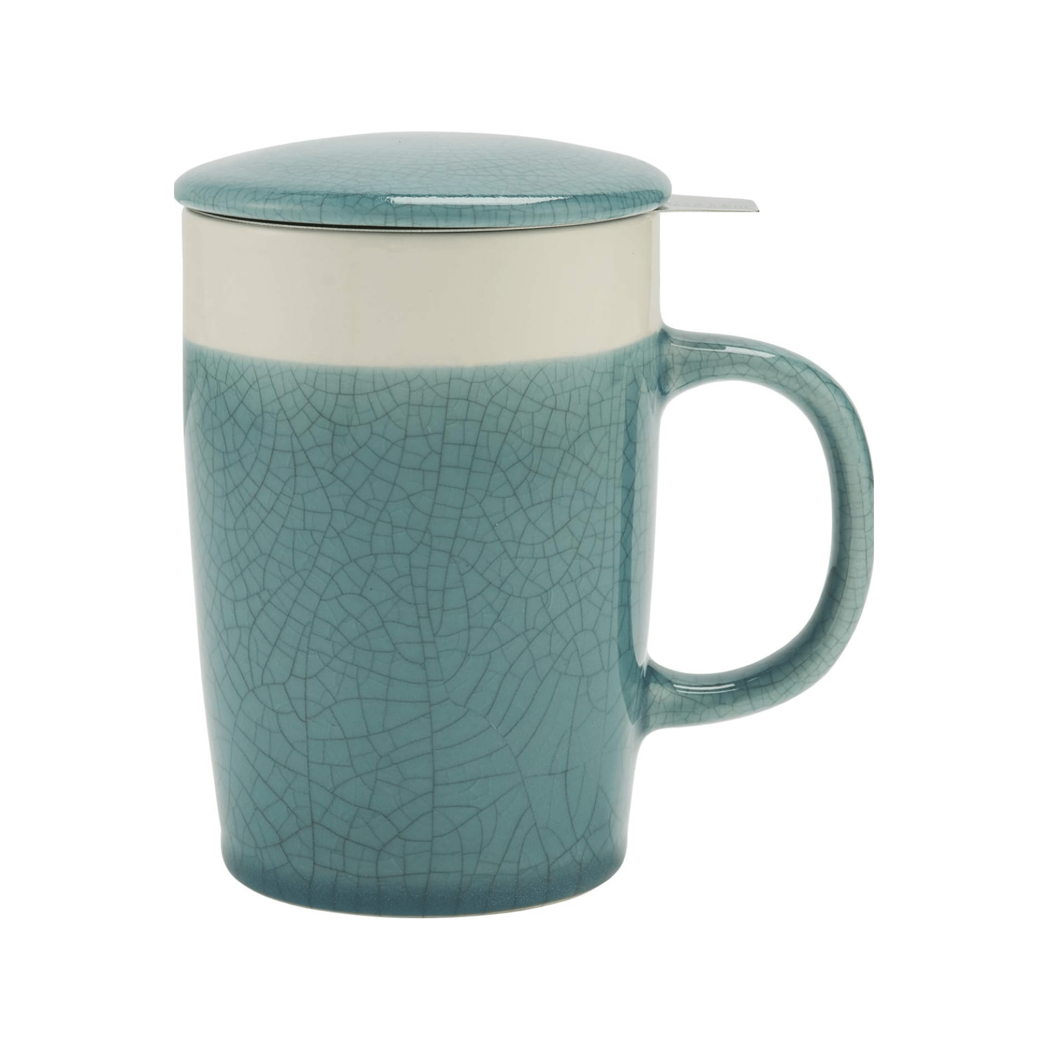 Casaware Crackle Glaze Tea Infuser Mug - Loose Leaf Tea Market