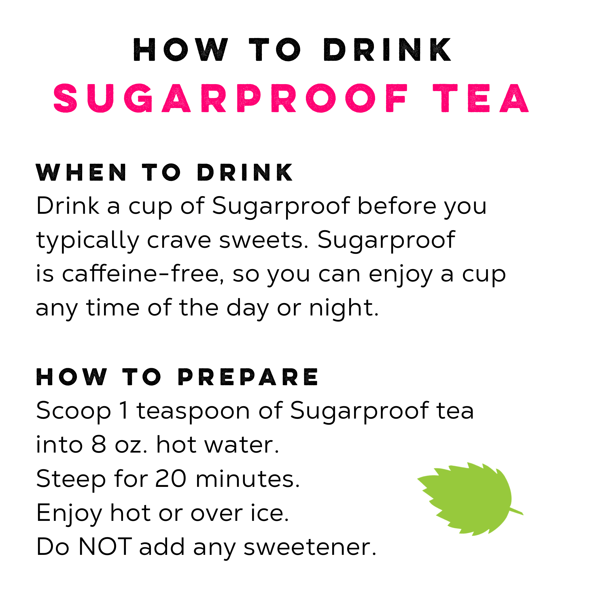 Sugarproof Tea - Loose Leaf Tea Market