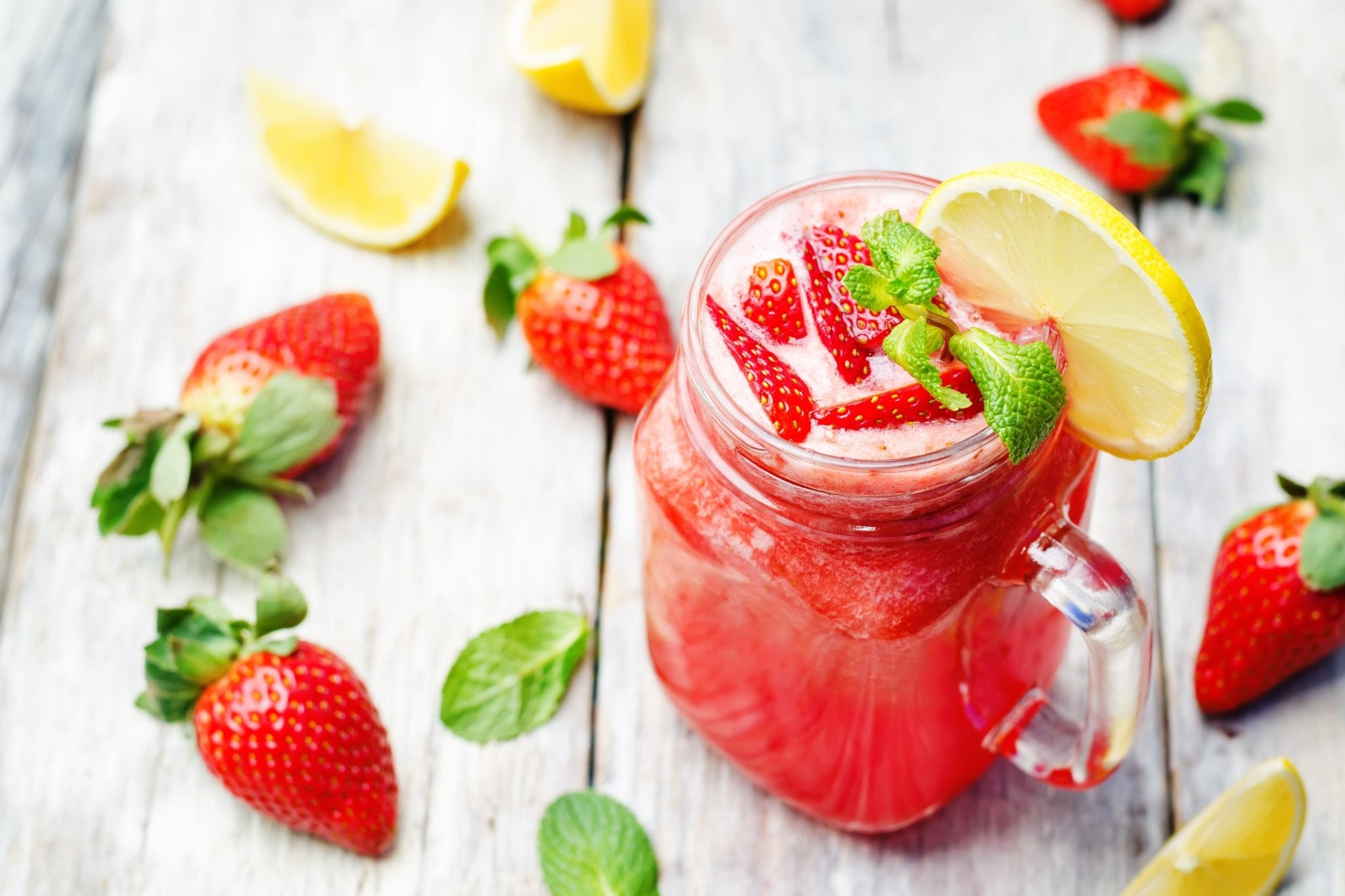 Try This Summer Recipe for More Energy and Clearer Skin: Matcha Strawberry Lemonade with Mint - Loose Leaf Tea Market
