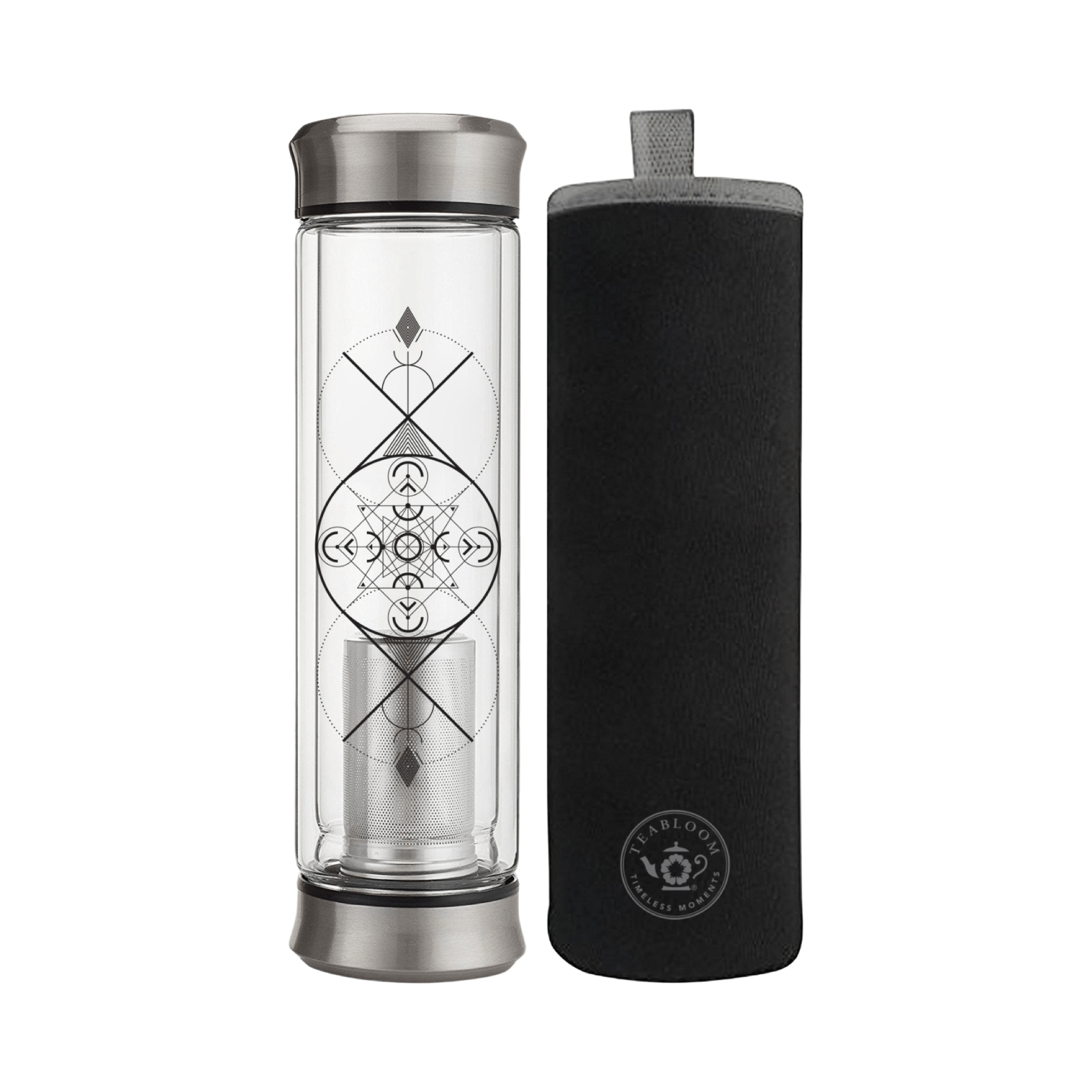 Teabloom Glass Tea Tumbler - Loose Leaf Tea Market