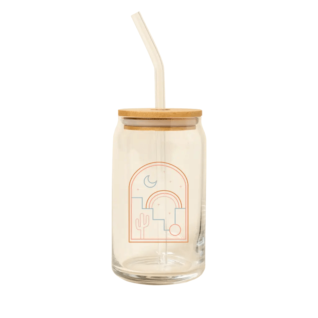 Glass &amp; Bamboo Iced Tea Glass - Loose Leaf Tea Market