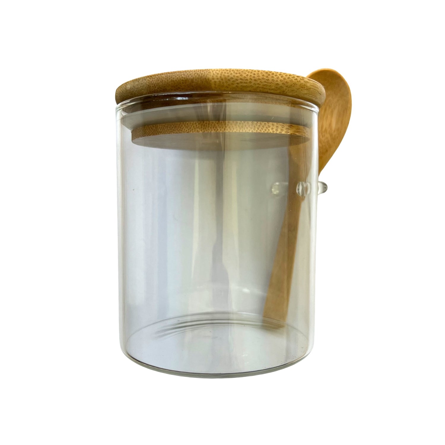 Glass Tea Jar With Bamboo Lid and Wooden Spoon - Loose Leaf Tea Market