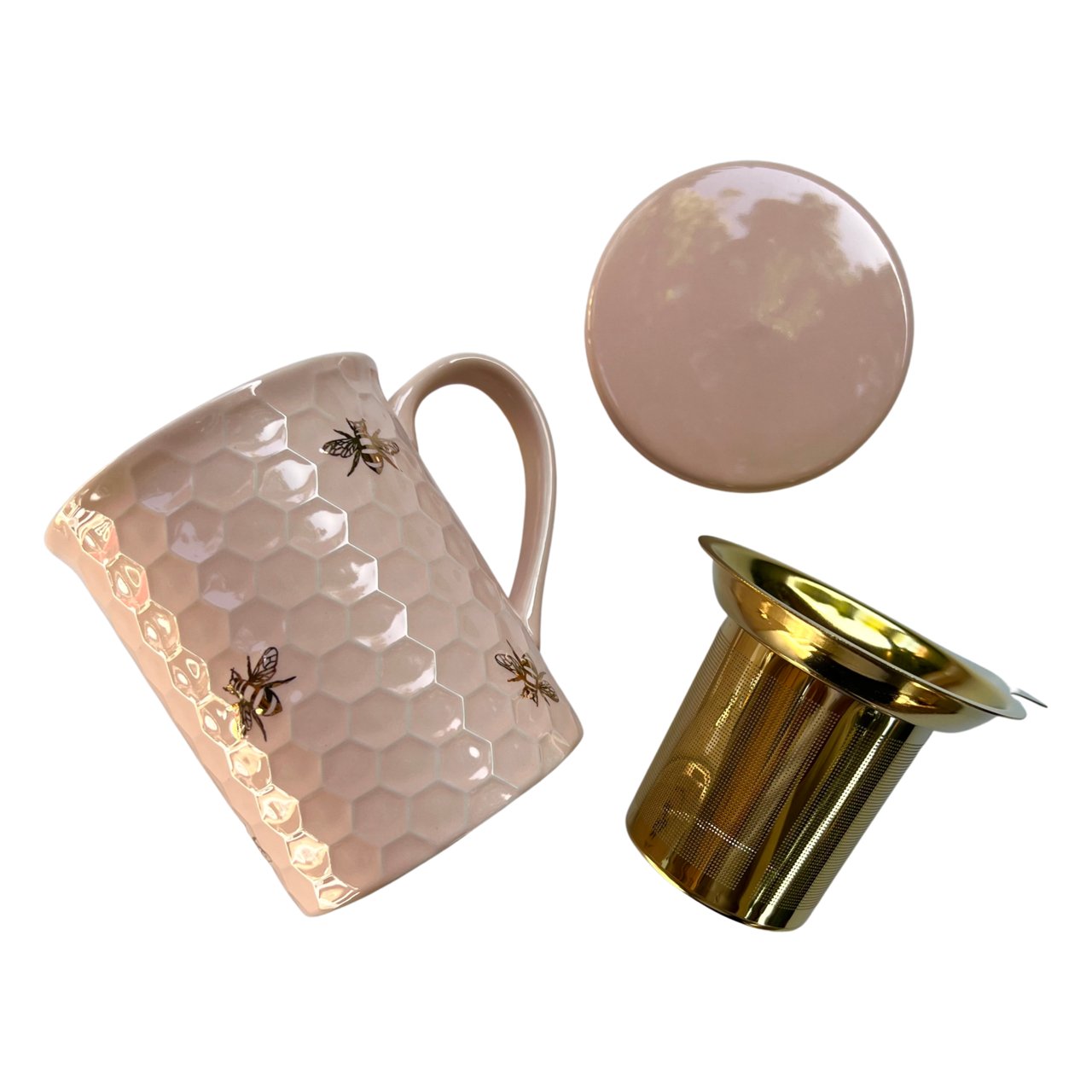 Pinky Up Annette Hello Beautiful Ceramic Tea Mug and Infuser by Pinky
